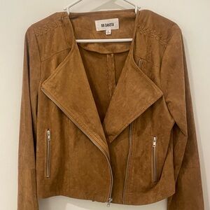 Suede Jacket BB Dakota Faux Suede Allerton Moto Jacket Brown BH12171 NBW